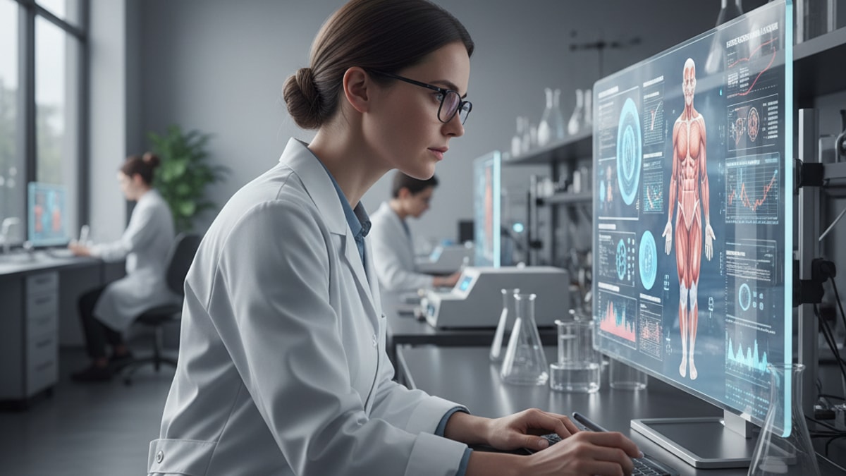 Blog Post: does Tesamorelin help body composition research - Professional illustration