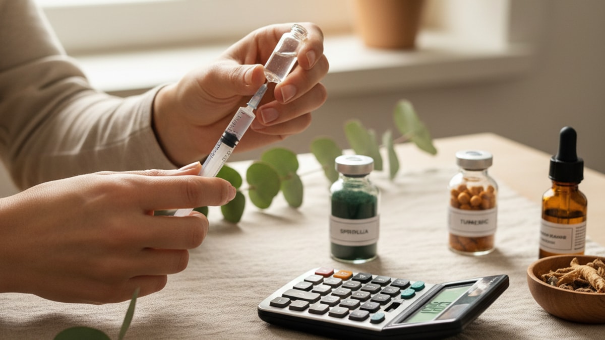 Blog Post: how to mix TB-500 calculator - Professional illustration