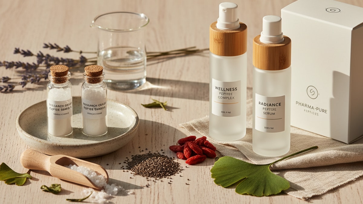 Blog Post: research vs pharmaceutical peptides - Professional illustration