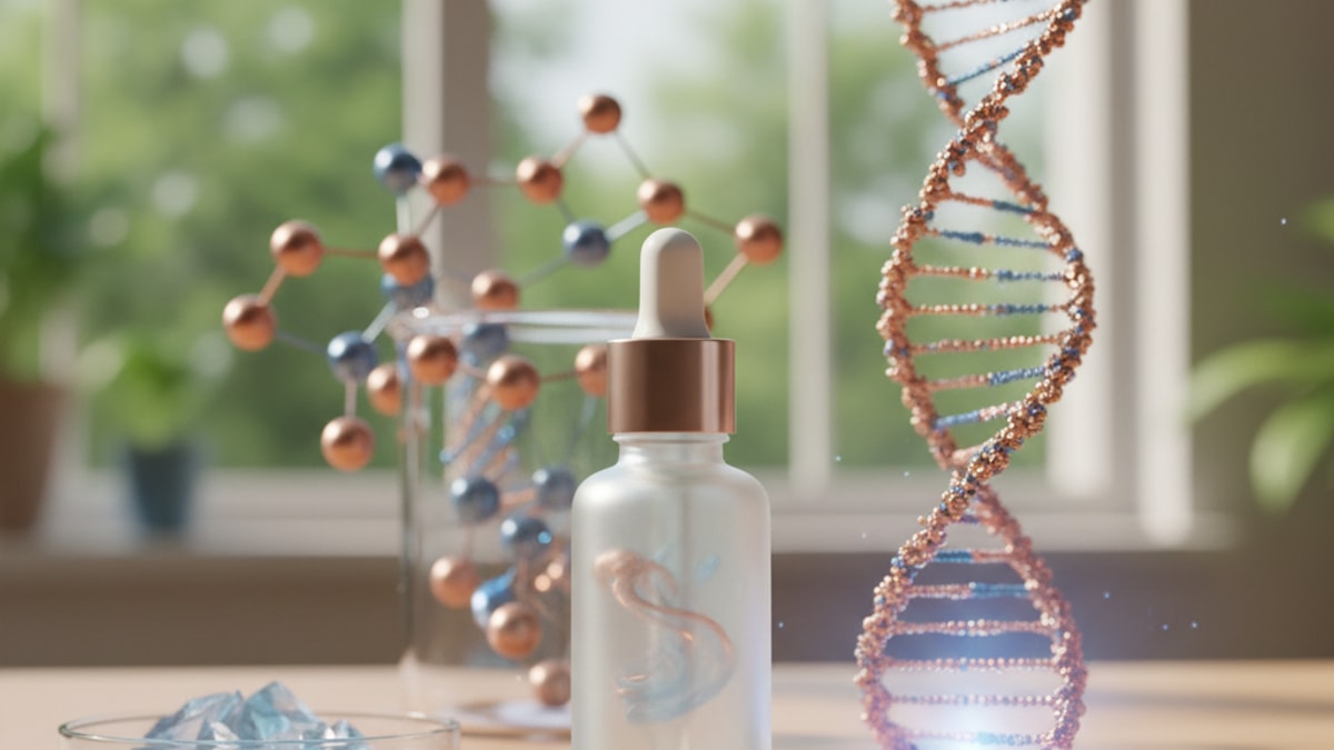 Blog Post: difference between GHK-Cu and GHK-Cu Cosmetic - Professional illustration