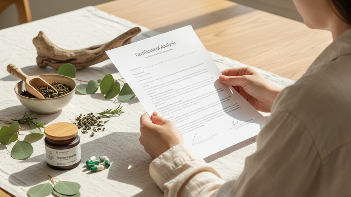 Blog Post: peptide COA guide - Professional illustration