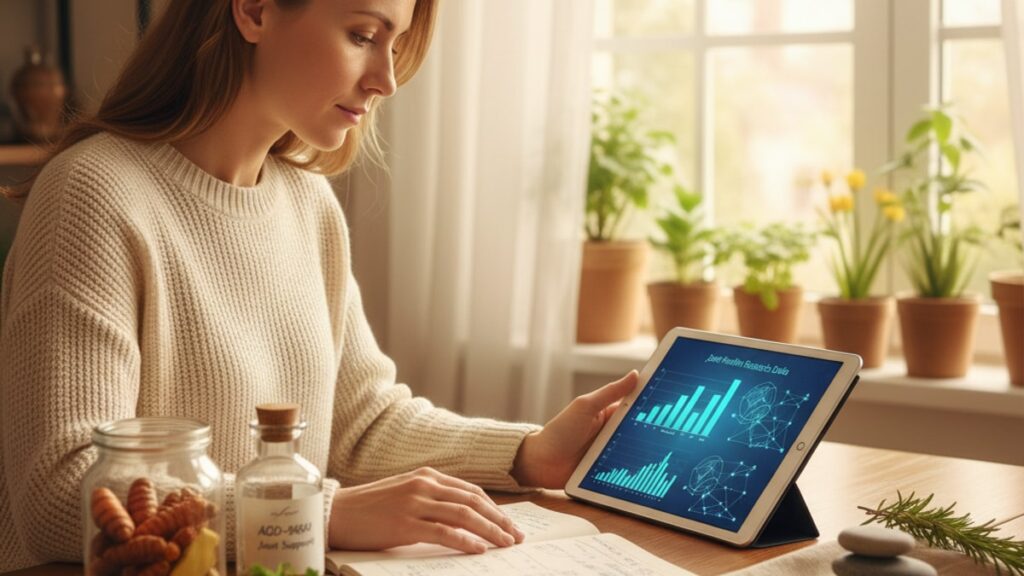 Blog Post: using AOD-9604 for joint pain research evidence - Professional illustration