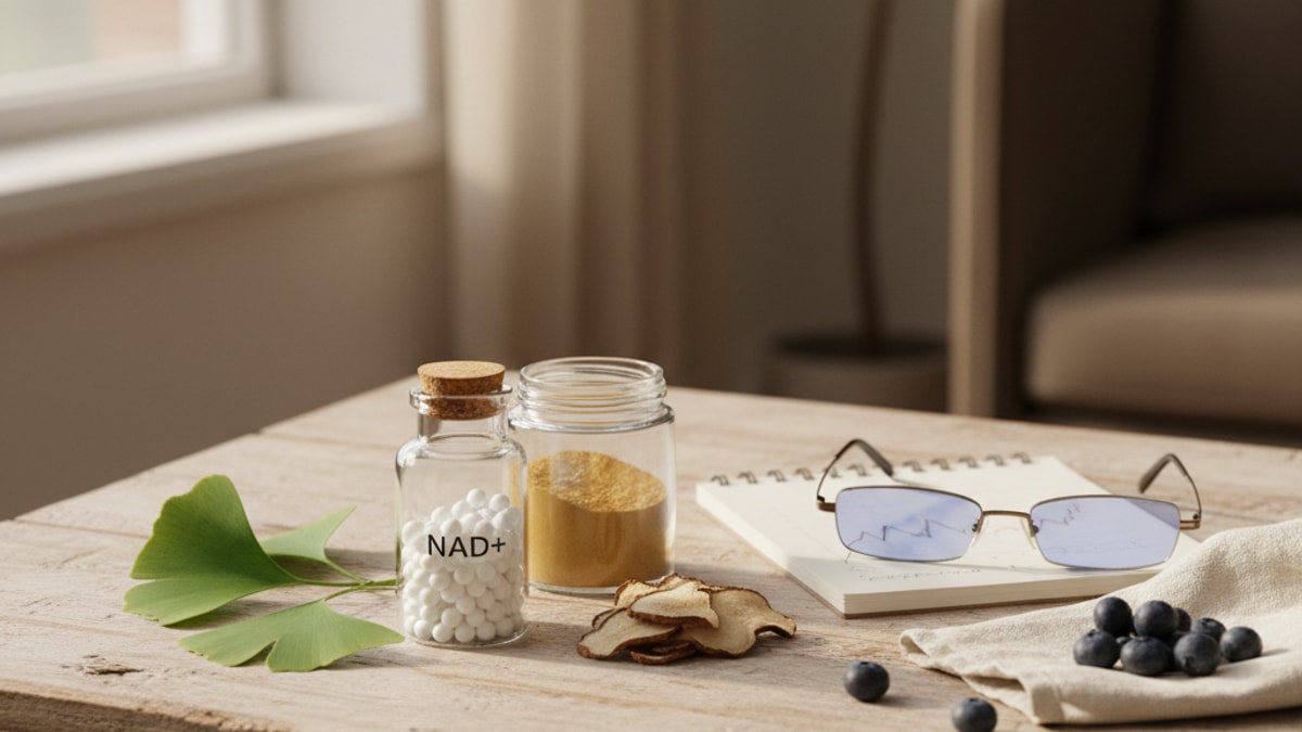 Blog Post: does NAD+ help anti-aging research - Professional illustration