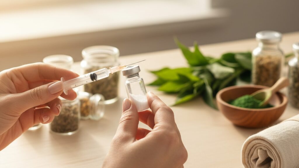 Blog Post: Melanotan-2 lyophilized powder how to use handle - Professional illustration