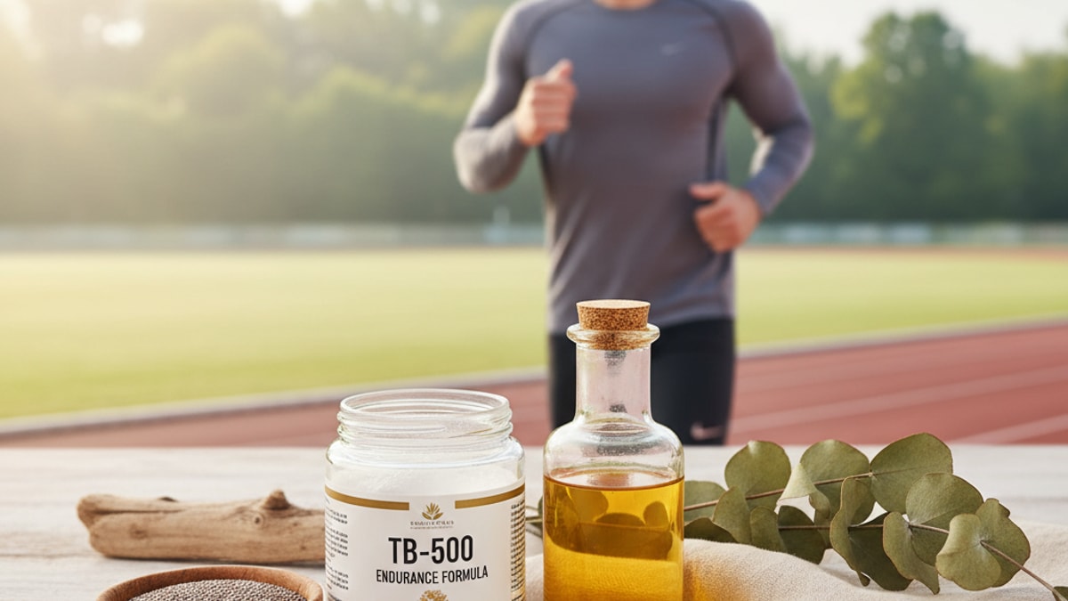 Blog Post: does TB-500 help endurance research - Professional illustration