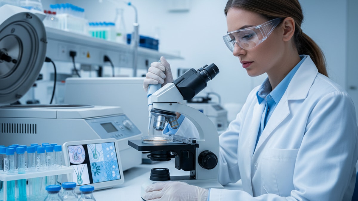 Blog Post: does AHK-Cu help hair growth research - Professional illustration