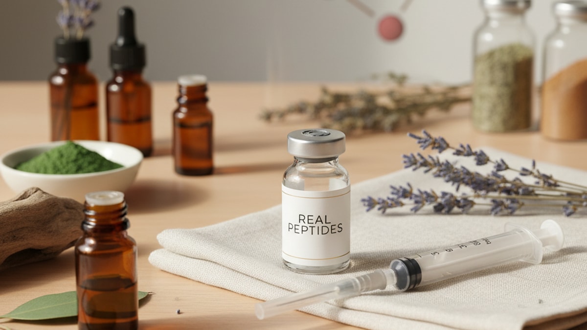 Blog Post: real peptides vs swiss chems - Professional illustration