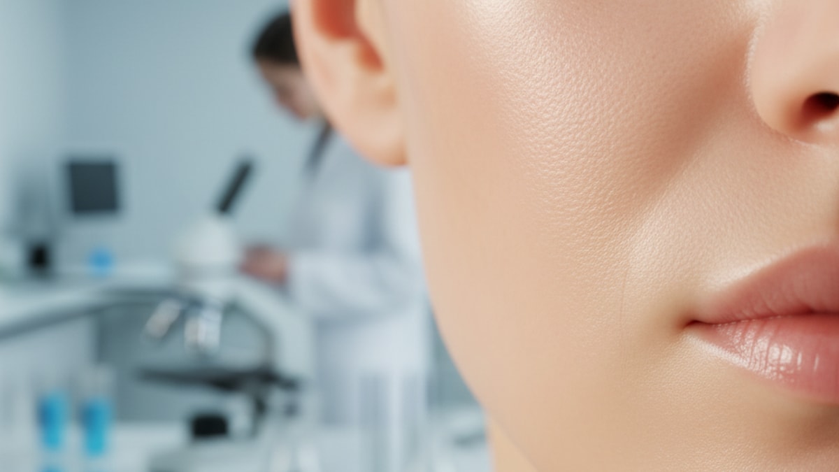 Blog Post: does GHK-Cu Cosmetic help skin care research - Professional illustration