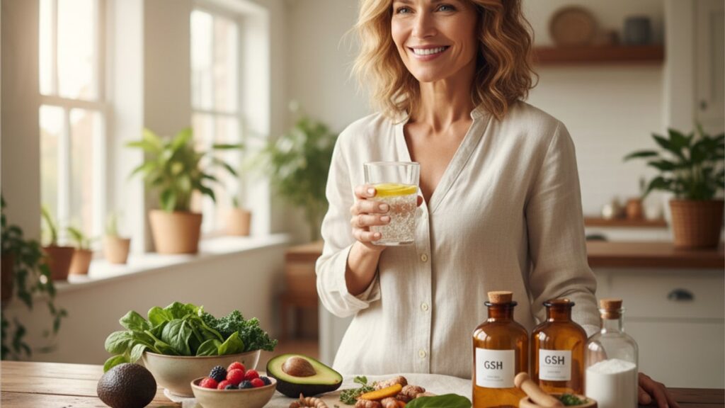 Blog Post: Glutathione 50s age specific protocol - Professional illustration