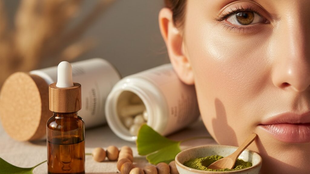 Blog Post: best peptides for under eye bags - Professional illustration