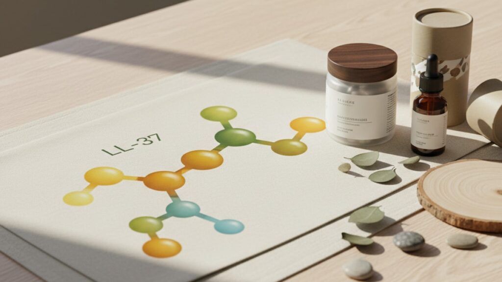 Blog Post: real peptides LL-37 vs competitors quality - Professional illustration