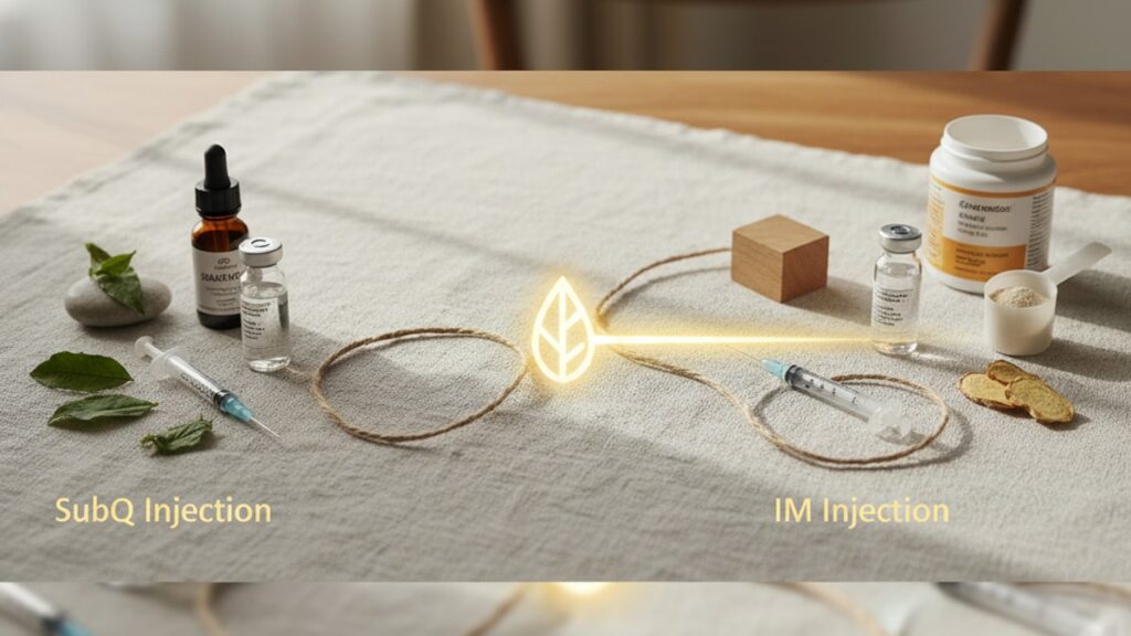 Blog Post: MOTS-c SubQ vs IM injection route better - Professional illustration