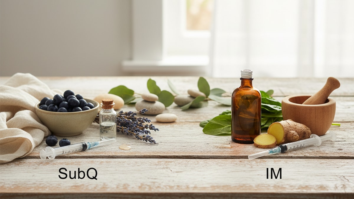 Blog Post: Epithalon SubQ vs IM injection route better - Professional illustration