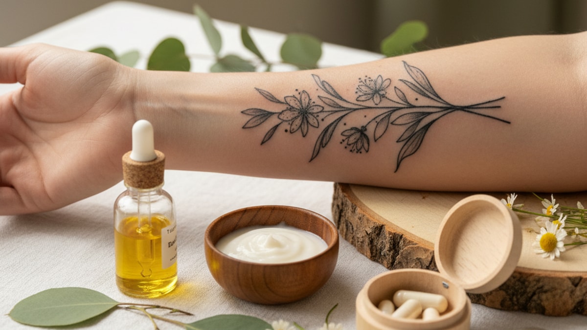 Blog Post: best peptides for tattoo healing - Professional illustration