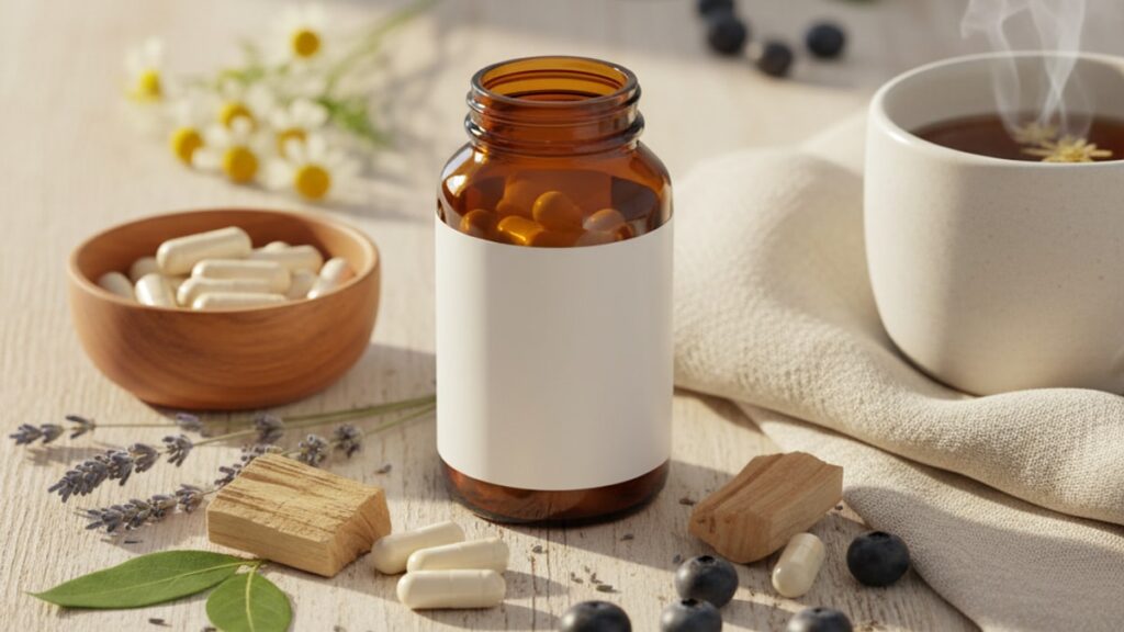 Blog Post: real peptides Melatonin vs competitors quality - Professional illustration