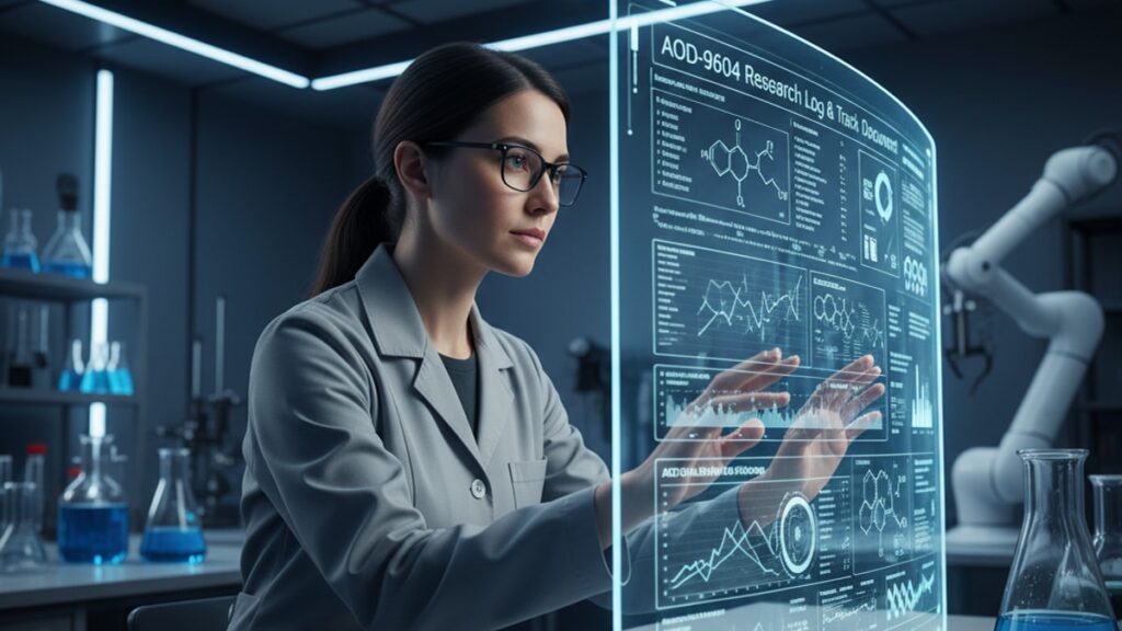 Blog Post: AOD-9604 research log track document - Professional illustration