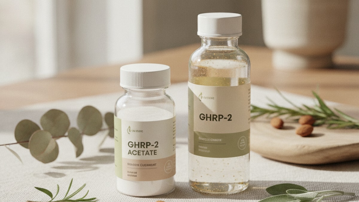 what's the difference between ghrp-2 acetate and ghrp2 - Professional illustration