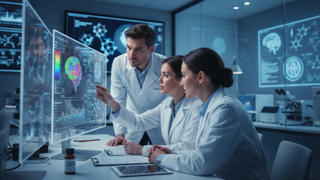 semax amidate studied alzheimer's research - Professional illustration