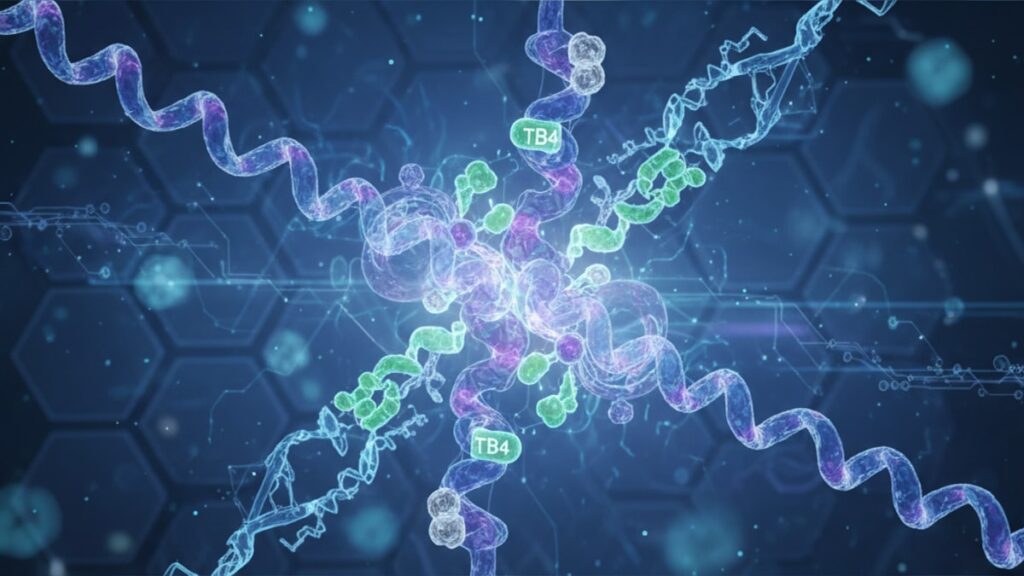 tb-4 full thymosin b4 actin mechanism - Professional illustration