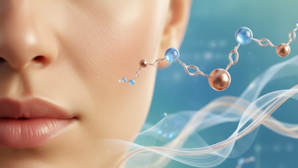 ghk-cu cosmetic fine lines mechanism - Professional illustration