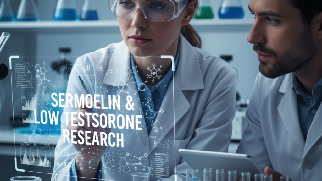 sermorelin studied low testosterone research - Professional illustration