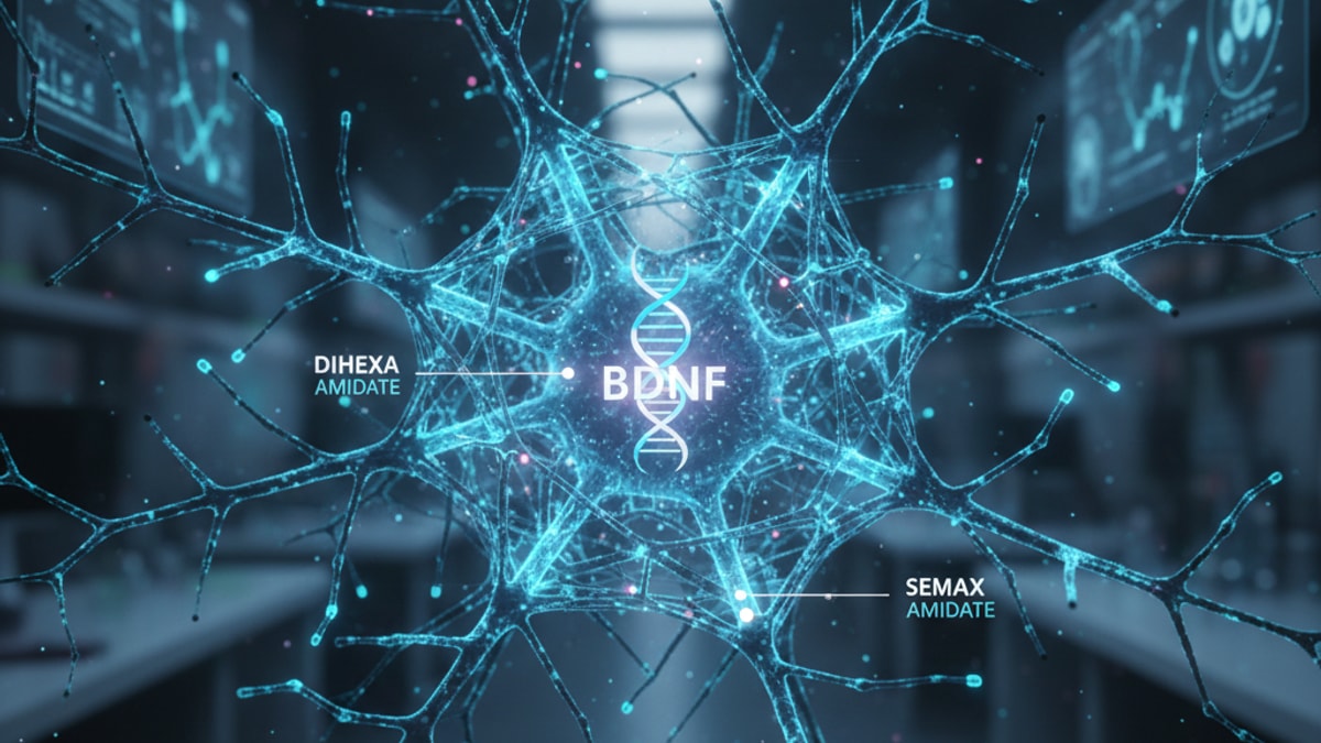 dihexa semax amidate for bdnf research - Professional illustration