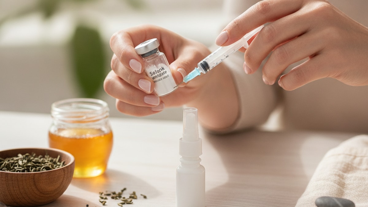 selank amidate nasal spray reconstitution - Professional illustration