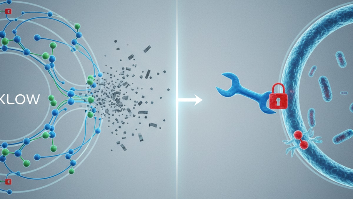 klow vs antibiotics mechanism - Professional illustration