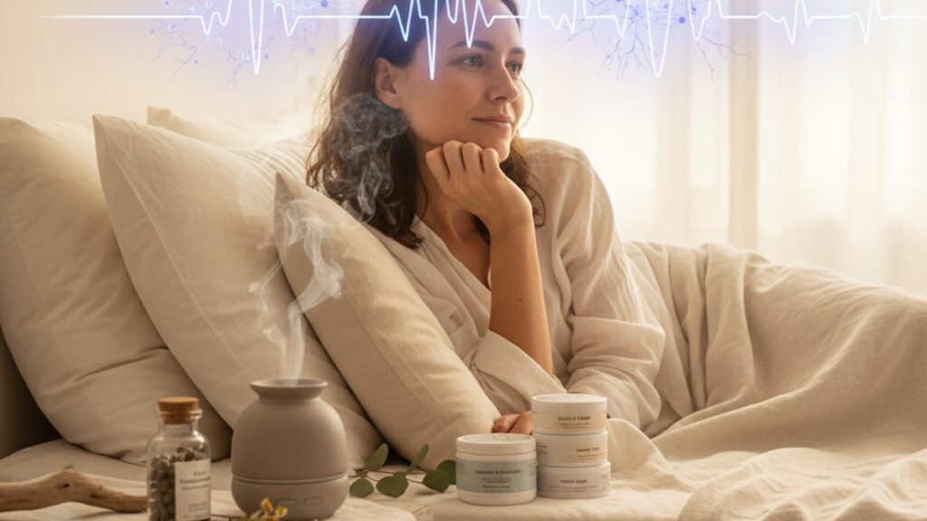 melatonin insomnia mechanism - Professional illustration