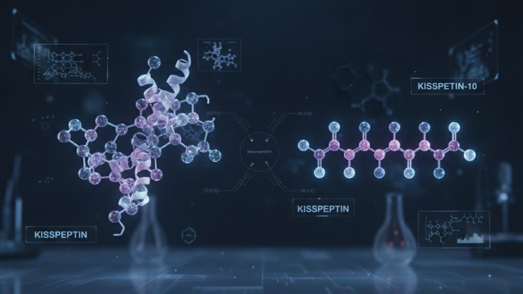 what's the difference between kisspeptin and kisspeptin-10 - Professional illustration