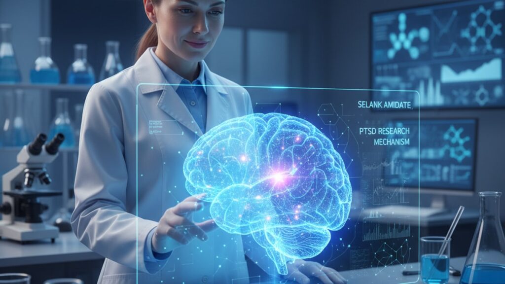 selank amidate ptsd research mechanism - Professional illustration