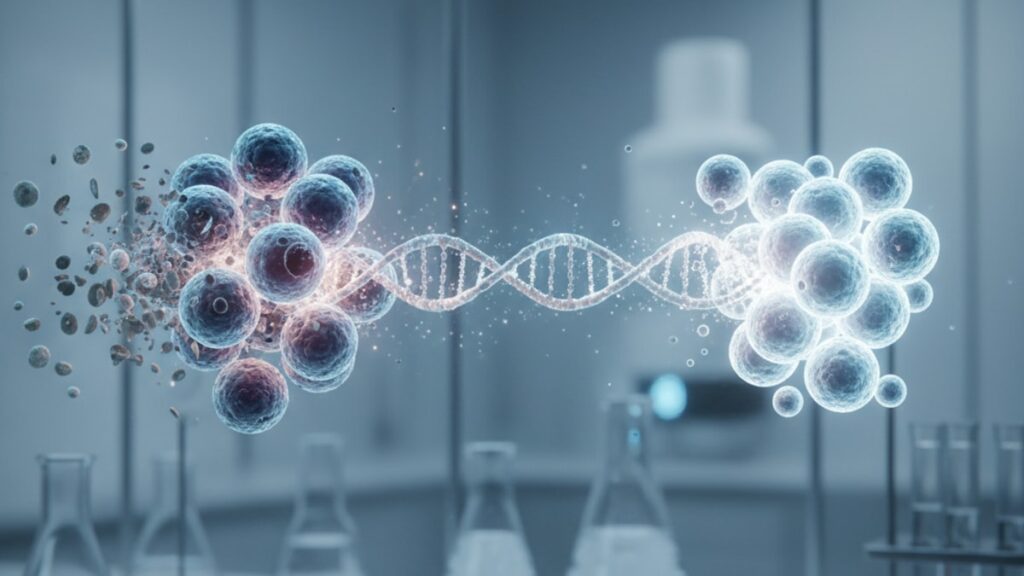 best research peptides for cellular senescence research - Professional illustration