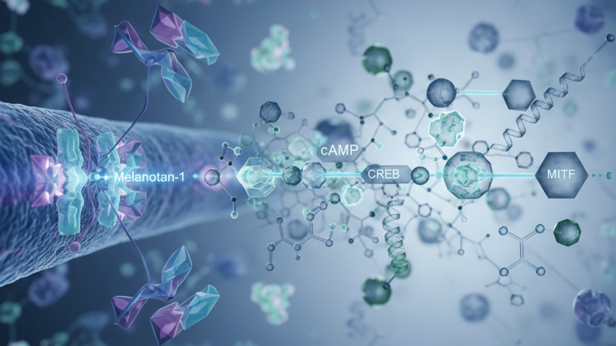 melanotan-1 signaling pathway - Professional illustration