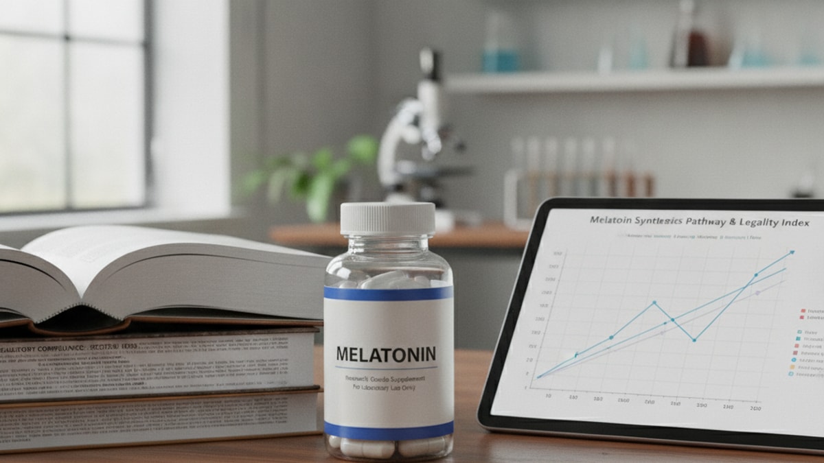 is melatonin legal to purchase for research - Professional illustration