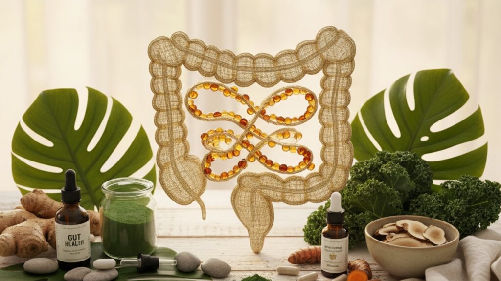 bpc-157 leaky gut mechanism - Professional illustration