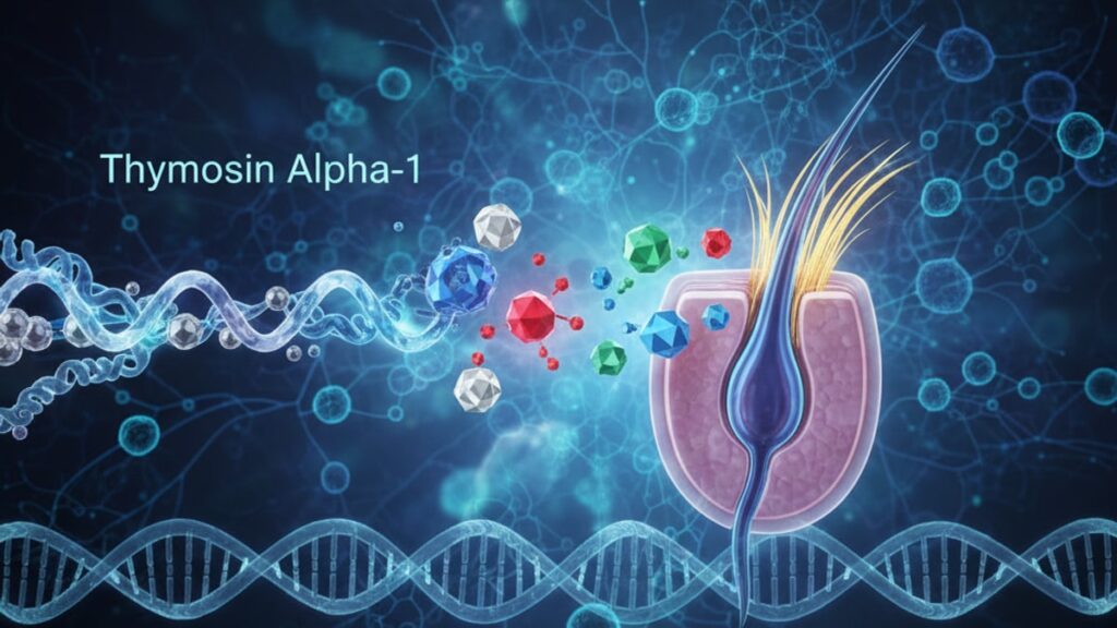 thymosin alpha-1 alopecia areata mechanism - Professional illustration