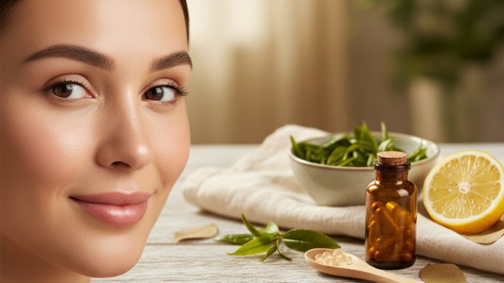 glutathione studied dark spots - Professional illustration