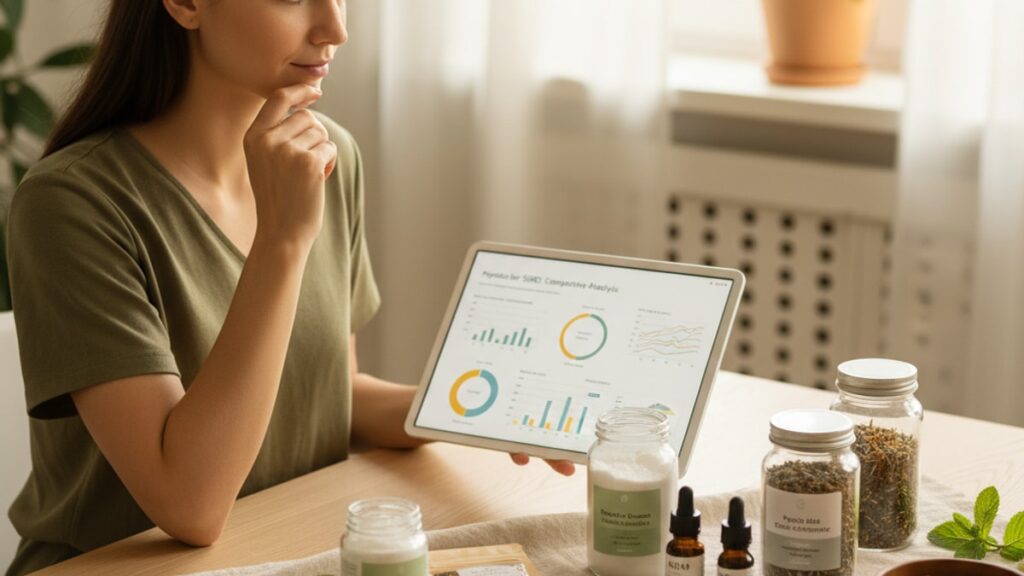 peptides for sibo compared - Professional illustration