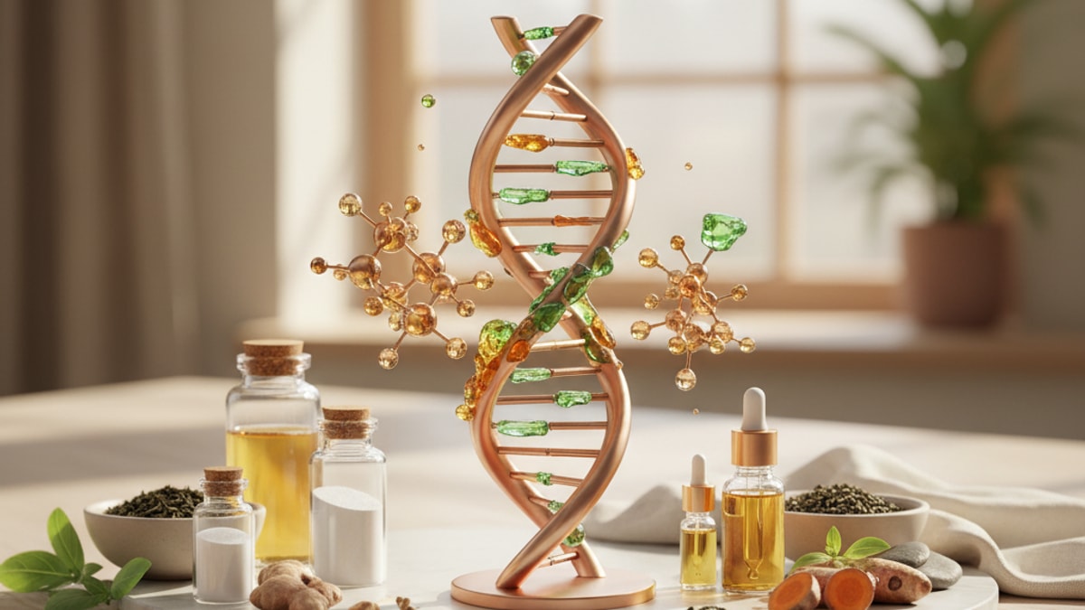 tesamorelin + ipamorelin blend gene expression - Professional illustration
