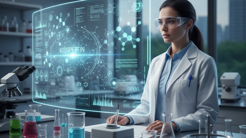 kisspeptin studied pcos research - Professional illustration