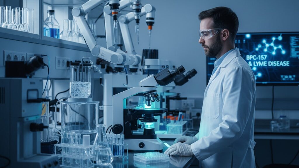 bpc-157 studied lyme disease research - Professional illustration