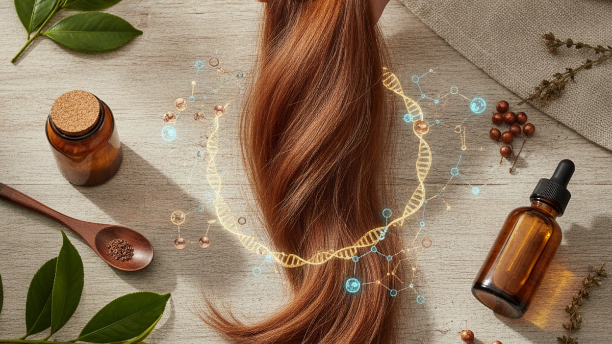 ahk-cu hair follicle copper peptide mechanism - Professional illustration
