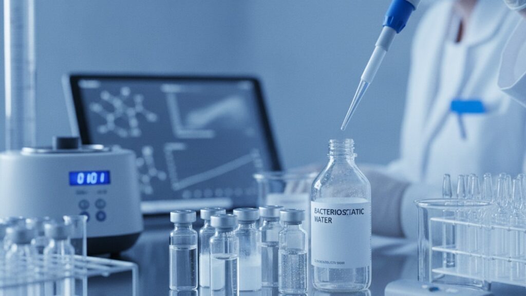 does bac water work for peptide reconstitution research - Professional illustration