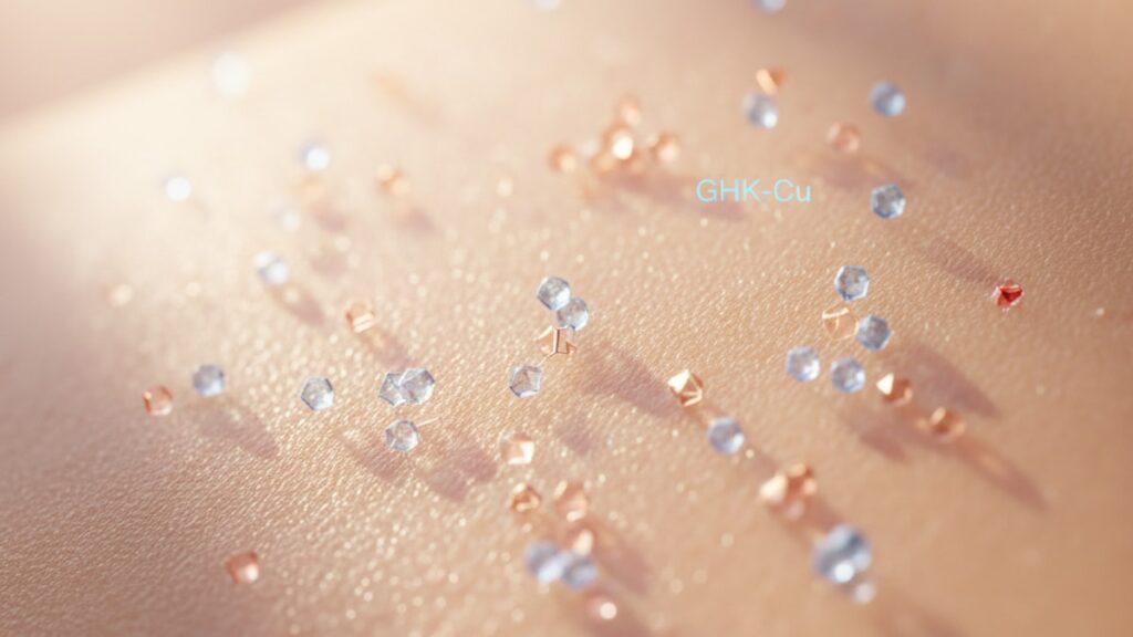 ghk-cu wrinkles mechanism - Professional illustration