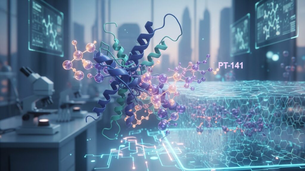 pt-141 receptor pharmacology - Professional illustration
