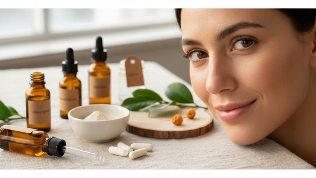glutathione for skin glow research - Professional illustration