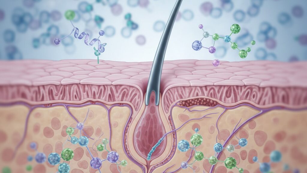 ahk-cu telogen effluvium mechanism - Professional illustration