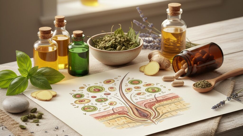 ahk-cu thinning hair mechanism - Professional illustration