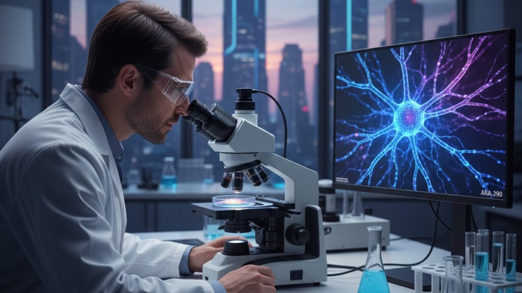 ara-290 studied diabetic neuropathy research - Professional illustration