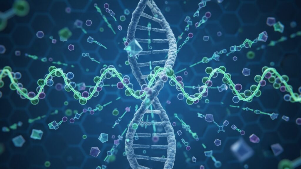 cartalax bioregulator gene expression mechanism - Professional illustration